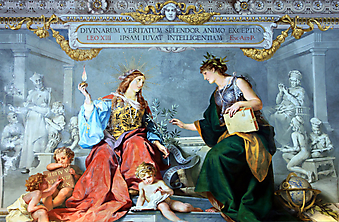 Фреска в музее Ватикана. (Код изображения: 17002)