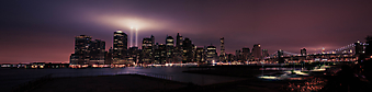 Панорама ночного Нью-Йорка. (Код изображения: 02093)