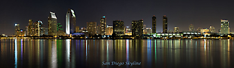 Панорама Сан-Диего в штате Калифорния. (Код изображения: 02096)