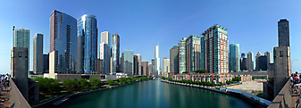 Река разделившая Чикаго, США. (Код изображения: 02101)