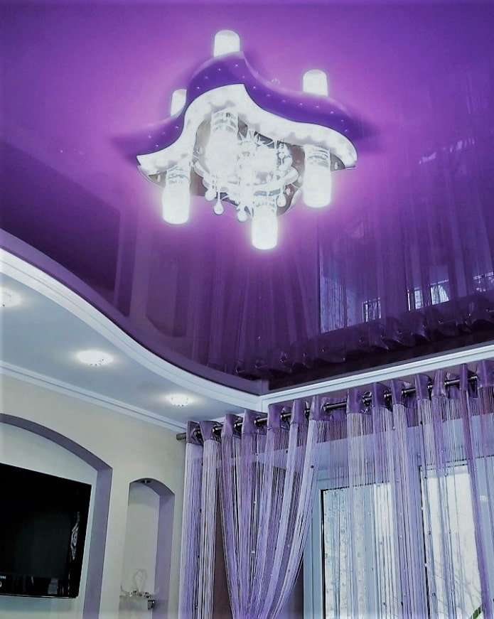 двухуровневая подсветка потолка