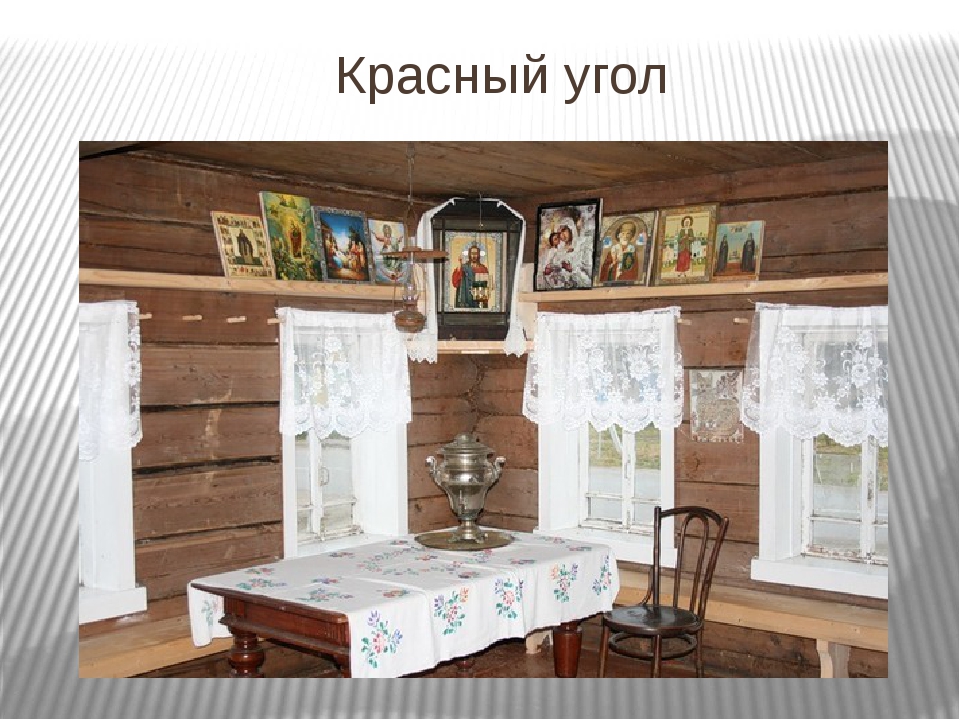 В каком углу дома. Красный угол в избе. Русская изба красный угол. Красный уголок в избе. Уголок с иконами в избе.