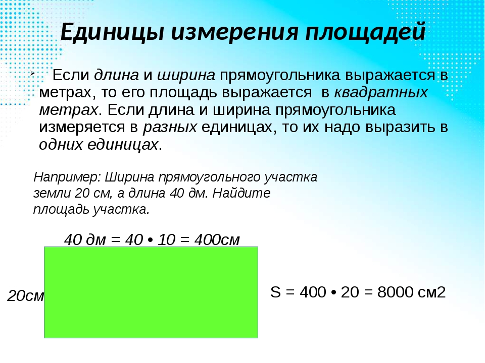 40 метров квадратных длина ширина. Единицы измерения площади. Площадь прямоугольника единицы площади. Площадь прямоугольника единицы измерения. Таблица измерения площади 5 класс.