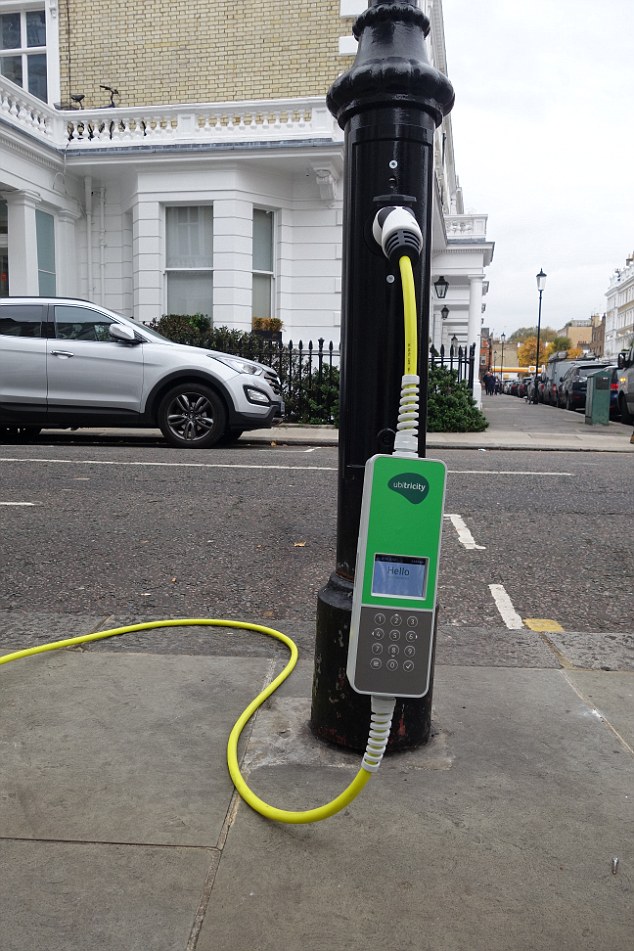 Converting the street lamps to chargers costs around £1,000, though local councils can use the £2.5 million supp;lied under the  On-street Residential Chargepoint Scheme by the Office for Low Emissions Vehicles