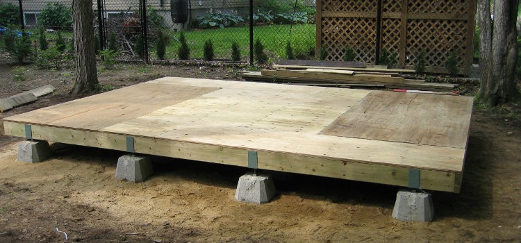 Shed Floor from pressure treated plywood 
