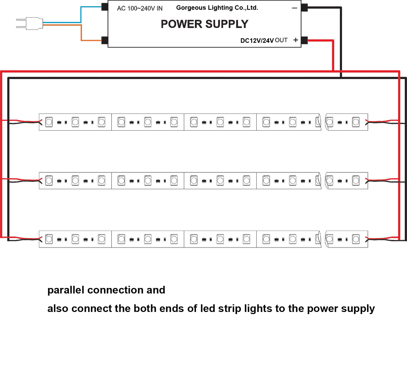 Подключить светодиодную лампу 220. Схема параллельного подключения светодиодов. Параллельное соединение светодиодов. Схема подключения светодиодных модулей. Параллельное подключение светодиодной ленты.