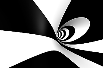Черно-белая 3D спираль. (Номер по каталогу: 25003)