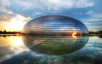 Национальный центр исполнительских искусств в Пекине, Китай. (Код изображения: 02132)