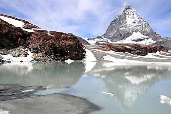 Маттерхорн, вершина в Швейцарии. (Код изображения: 03007)